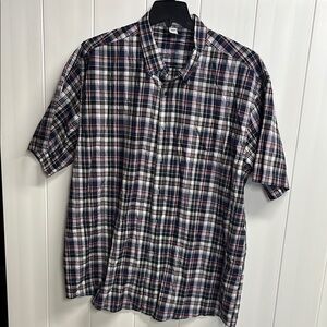 Nottingham Hill Men's tall Plaid Short Sleeve Shirt Size 3xlt